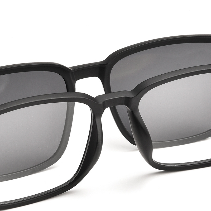 Fashion Sunglasses Frames YIMARUILI Fashion Square Magnetic Clip Eyewear Polarized Night Vision Optical Prescription Eyeglasses Frame 99105R 230822