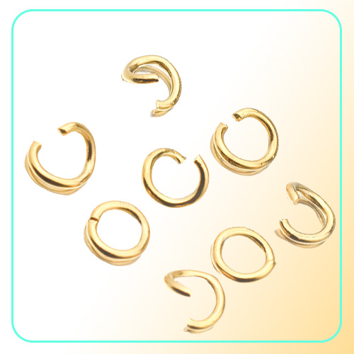 100pcslot Gold silver Stainless Steel Open Jump Rings Direct 4568mm Split Rings Connectors for DIY Ewelry Findings