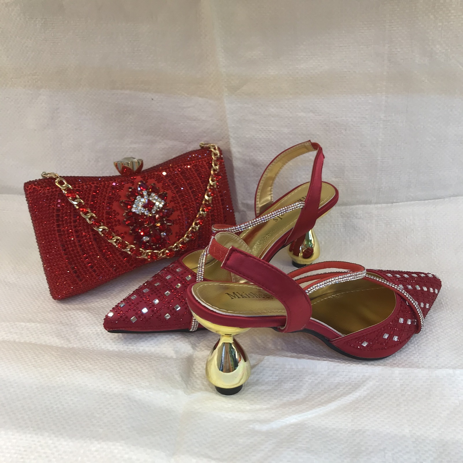 2025 new Dress Shoes Unique Ladies Heel With Match Lady Bag DualPurpose Shiny s Evening Bags Set For Party Or Commute 3742 230823