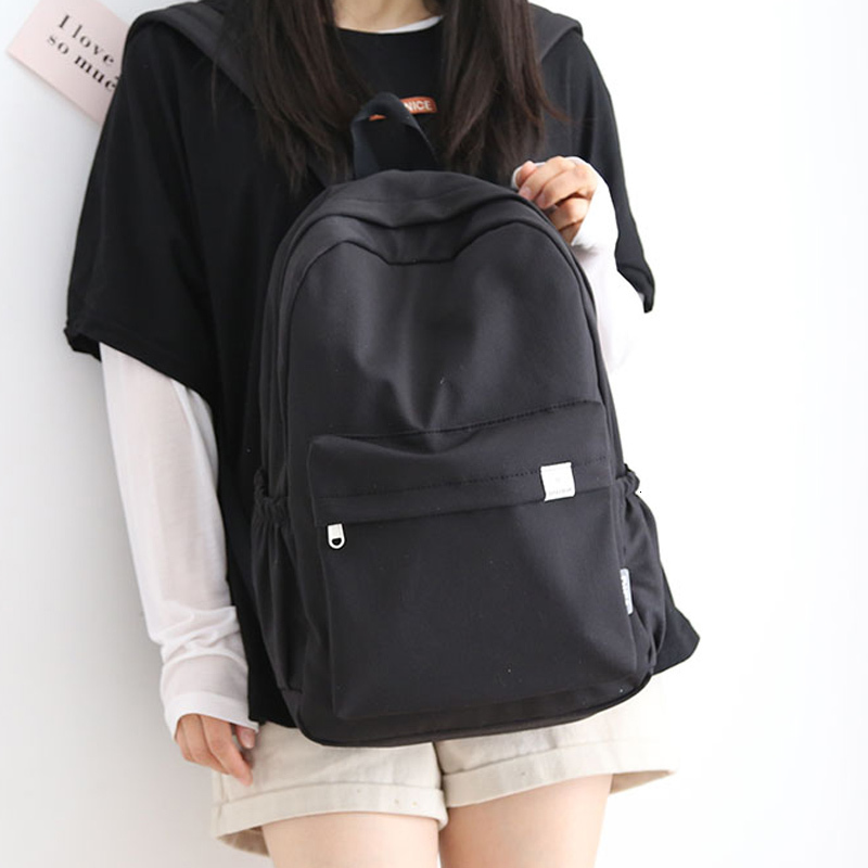 Backpacks Waterproof Nylon Women Backpack Female Travel Bag Backpacks Schoolbag for Teenage Girls Solid Color Bookbag Mochila Bookbag 230823