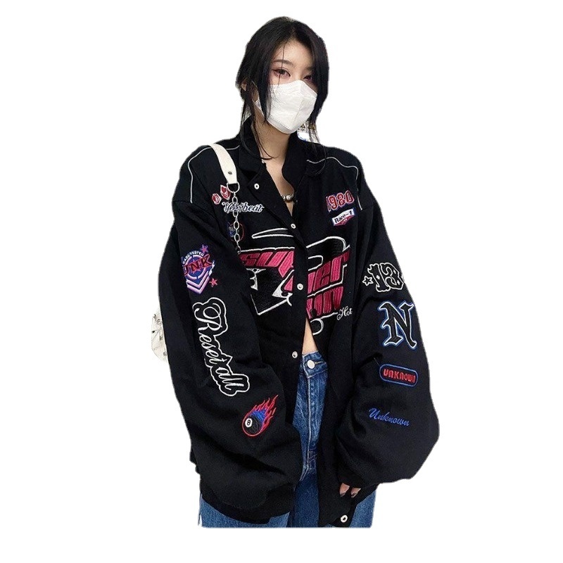 Women's Jackets 2023 Fashionable Casual Winter Thickened Racing Jacket for Women winter jacket women chaquetas y2k 230822