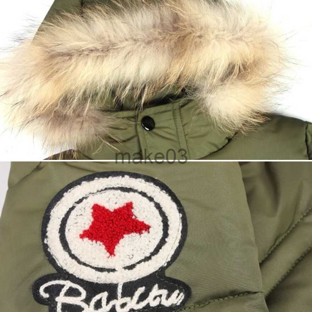 Down Coat Boy Winter Coat Warm Quilted Puffer Kids Parka Jacket with Detachable Fur Hood Windproof Thick Outerwear for Teenagers J230823