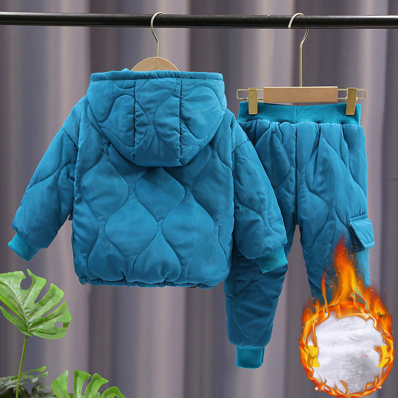 Clothing Sets 2023 Winter Girls Boys 2 10 Years Children Warm Thick Jackets Pants Suit Boy Coats Trousers Kids Tracksuit Outfit 230823