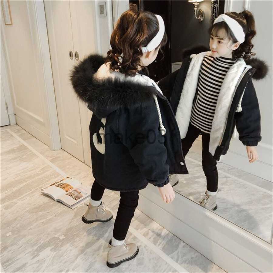 Down Coat Solid Color Hooded Down Parkas For 4 6 8 10 12 14 Year Girls Coats Fashion Winter Warm Thickening Jackets Kids Long Outerwear J230823