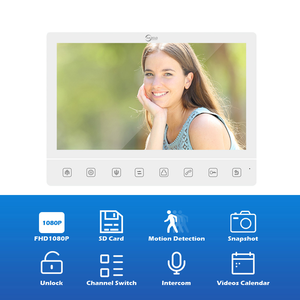 Quality 10 Inch Screen Monitor Wide View Angle Video Doorphone Camera Night Vision Motion Detection Video Doorphone For Home Villa