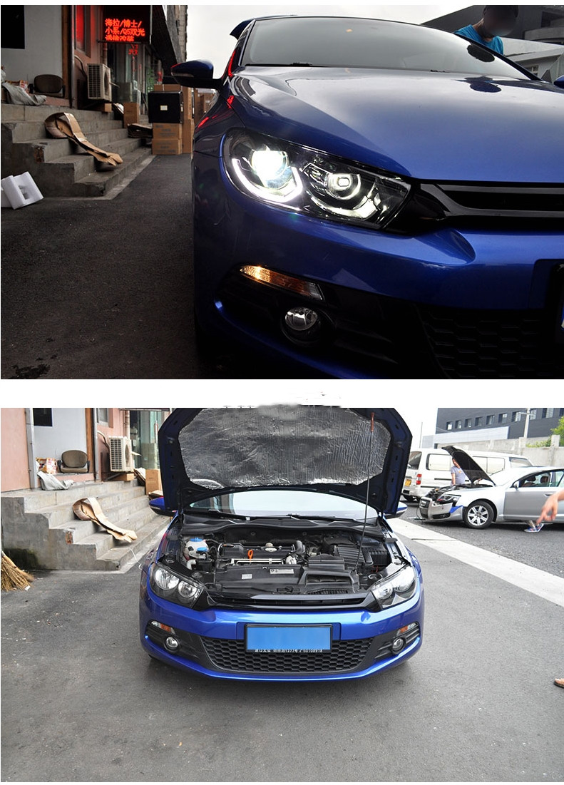 Front Headlight For VW Scirocco 20 08-20 18 Upgrade LED Far and Near Lights LED Running Headlamp Streamer Turn Signal