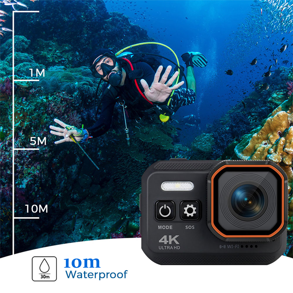 Weatherproof Cameras Fashion F38 Travel Digital Behold Anti shake Action Camera 4k 60fps Wifi 2 0 Inch Ips Underwater Screen Waterproof HD Cam Vedio 2
