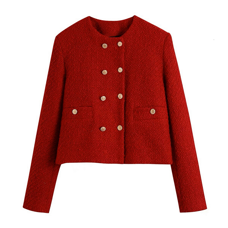 Women s Jackets Winter Women Red Trench Coat en Tweed Short Blazers Raincoat Oem Korean Fashion Y2k Clothes Overcoat Parkas 230823