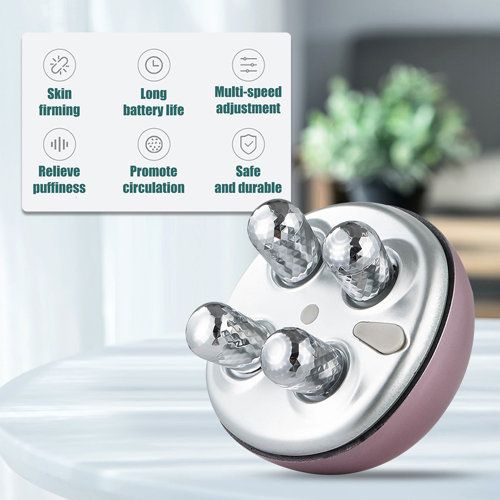 Face Massager 3D Roller Massage Face lifting Device Skin Firming EMS Micro Current Tighten Remove Edema Fades Fine Lines 230823