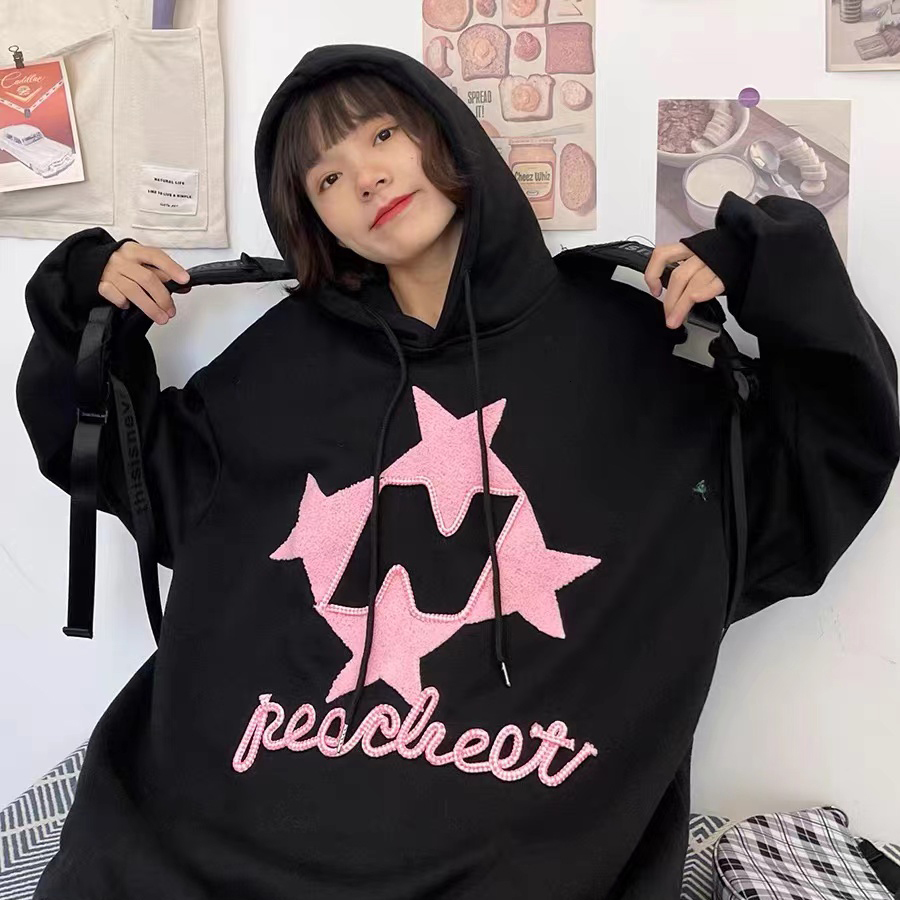 Men's Hoodies Sweatshirts Aelfric Eden Stellaris Embroidered Hoodie Y2K Star Letters Pullover Streetwear Hiphop Retro Splicing Harajuku Casual Ho
