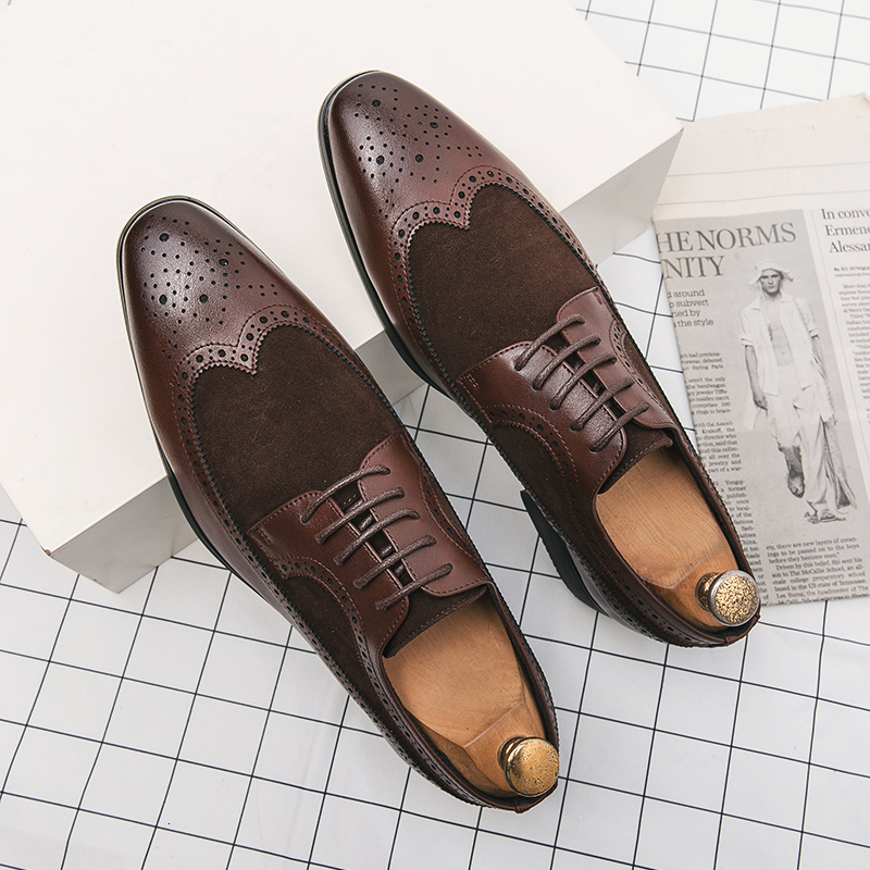 Dress Shoes Golden Sapling Wedding Shoes Men Retro Dress Oxfords Leather Men's Casual Business Shoe Formal Flats Leisure Party Derby Flat 230824