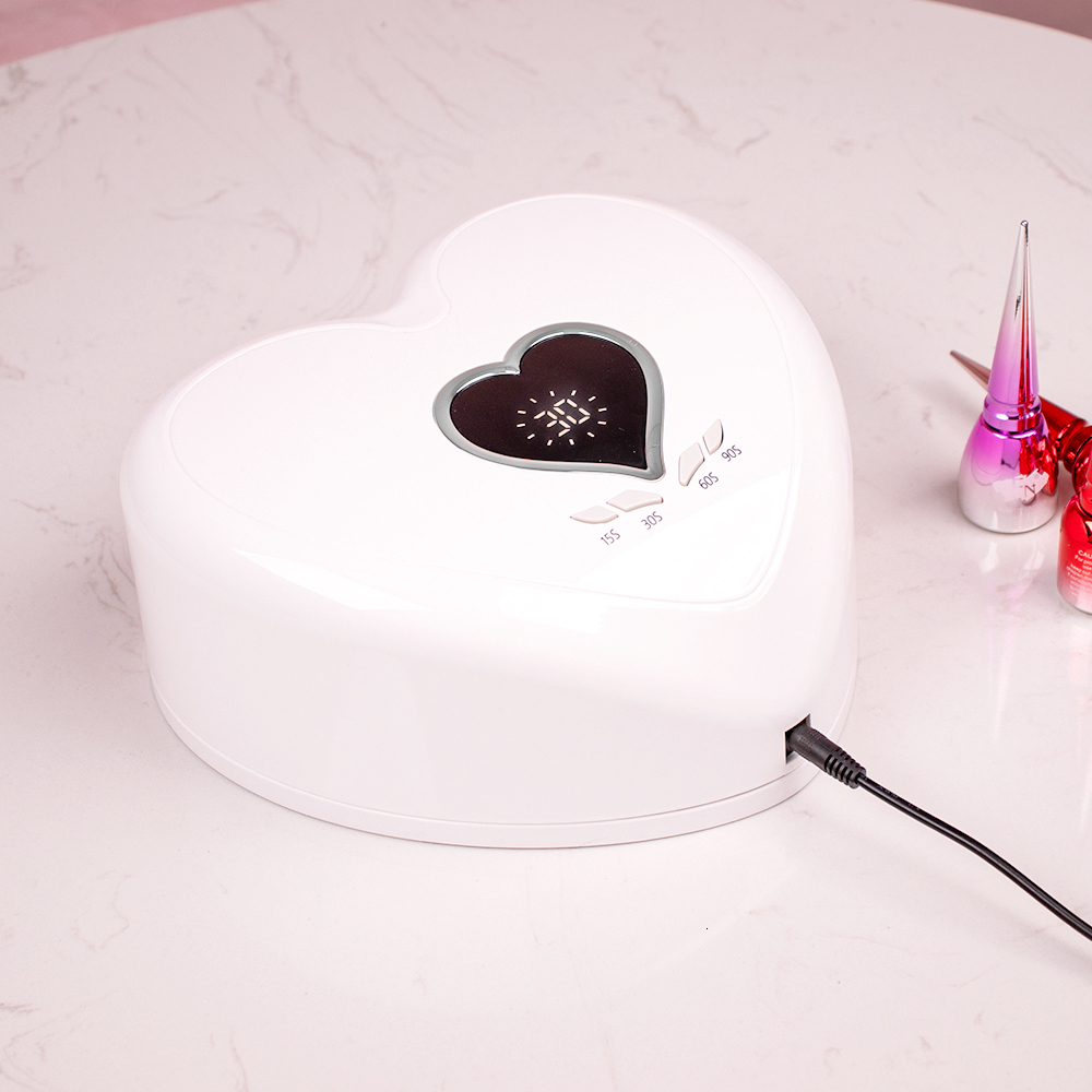 Nail Dryers High Power 96W RED Light LED Nail Lamp Heart Shape Gel UV Lamp Manicure Nail Polish Dryer Machine for Fast Drying All Gel Polish 230824