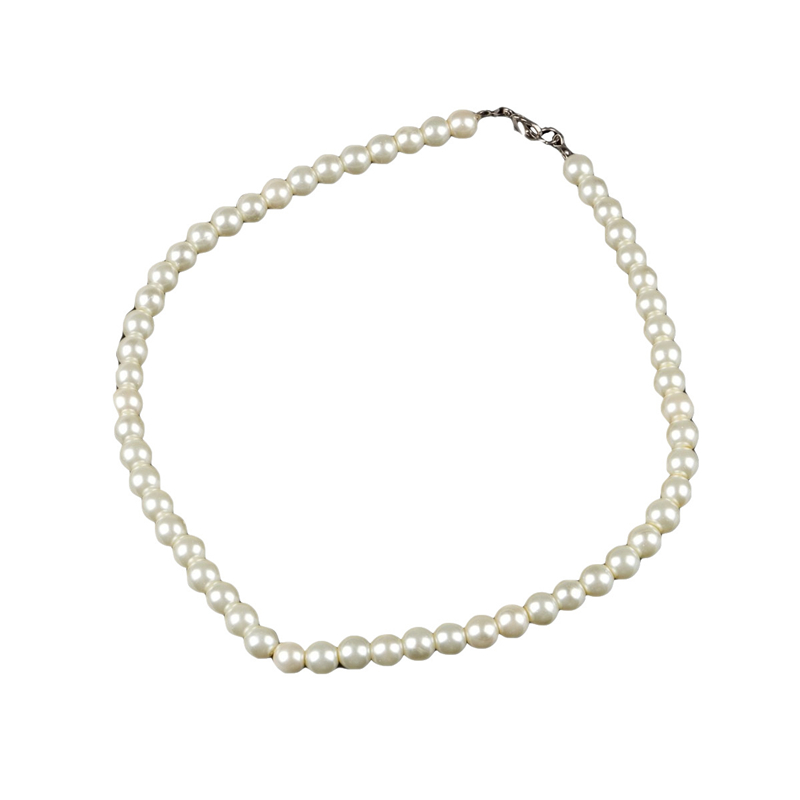 Classic Elegant White 75 mm Diameter Pearl Necklace for Women Men Girls Teens Wedding Banquet Necklaces Trend