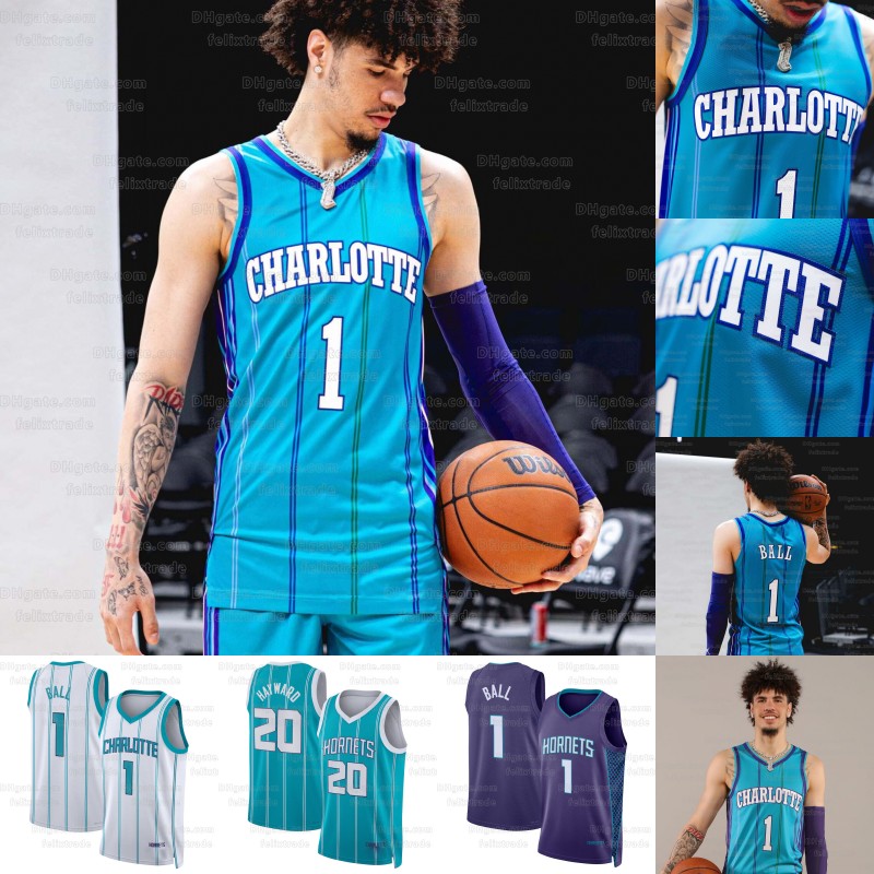1 LaMelo Ball Hornets Classic 35th Anniversary Basketball Jersey Gordon Hayward Terry Rozier Dennis Smith Jr. Cody Martin James Bouknight Mark Williams Kobi Simmons