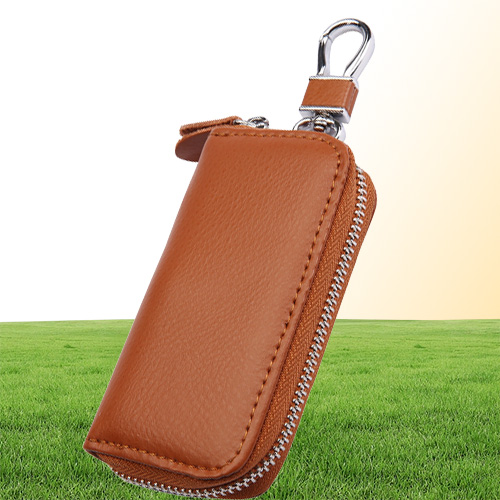 HBP Fashion Men Women Silm Key Wallets Real Genuine Leather Car Key holders With Card Slot