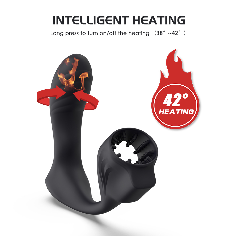 Briefs Panties Heating Vibrator Prostate Massager With Penis Sleeve Anal Butt Plug Remote Masturbation Male Cock Ring Sex Toys For Men Couple 230824