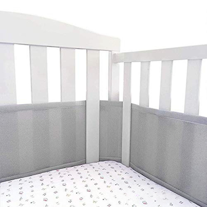 Bed Rails Mesh Breathable Cot Bumpers Baby Protector Universal Fence for born Solid Colors All Seasons 230824