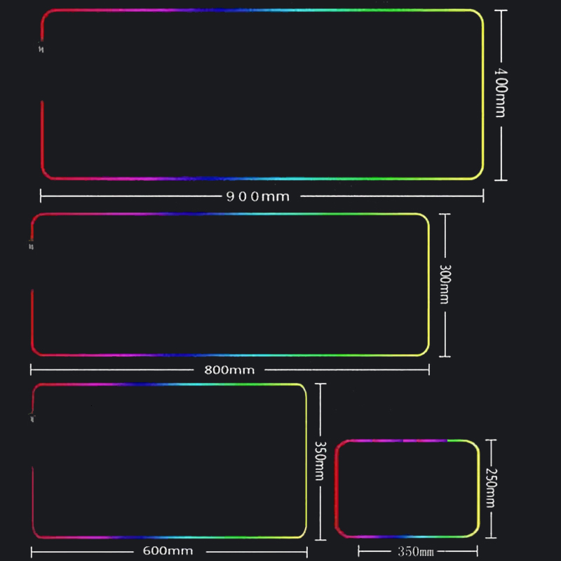 Mouse Pads Wrist Rests RGB ASUS ROG Pad Gaming Accessories Computer Mousepad Keyboard Backlit LED Gabinete Gamer Carpet Tapis De Souris Desk Mat 23082