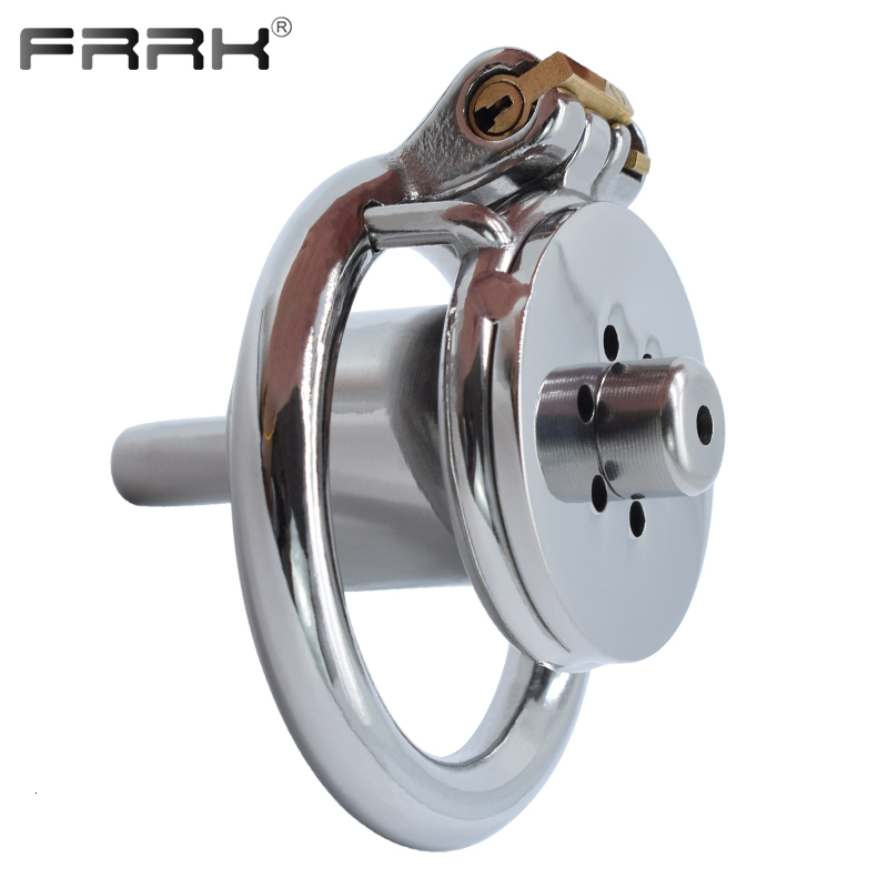 Cockrings Inverted Chastity Cage with Metal Urethral Penis Plug Stainless Steel Cock RingSissy BDSM Adults Sex Toys for Men Sissy 230824