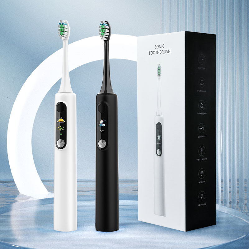 Toothbrush Intelligent Magnetic Suspension Ultrasonic Electric Toothbrush Rechargeable Soft Bristles Waterproof Screen / Visualization DIY 230824