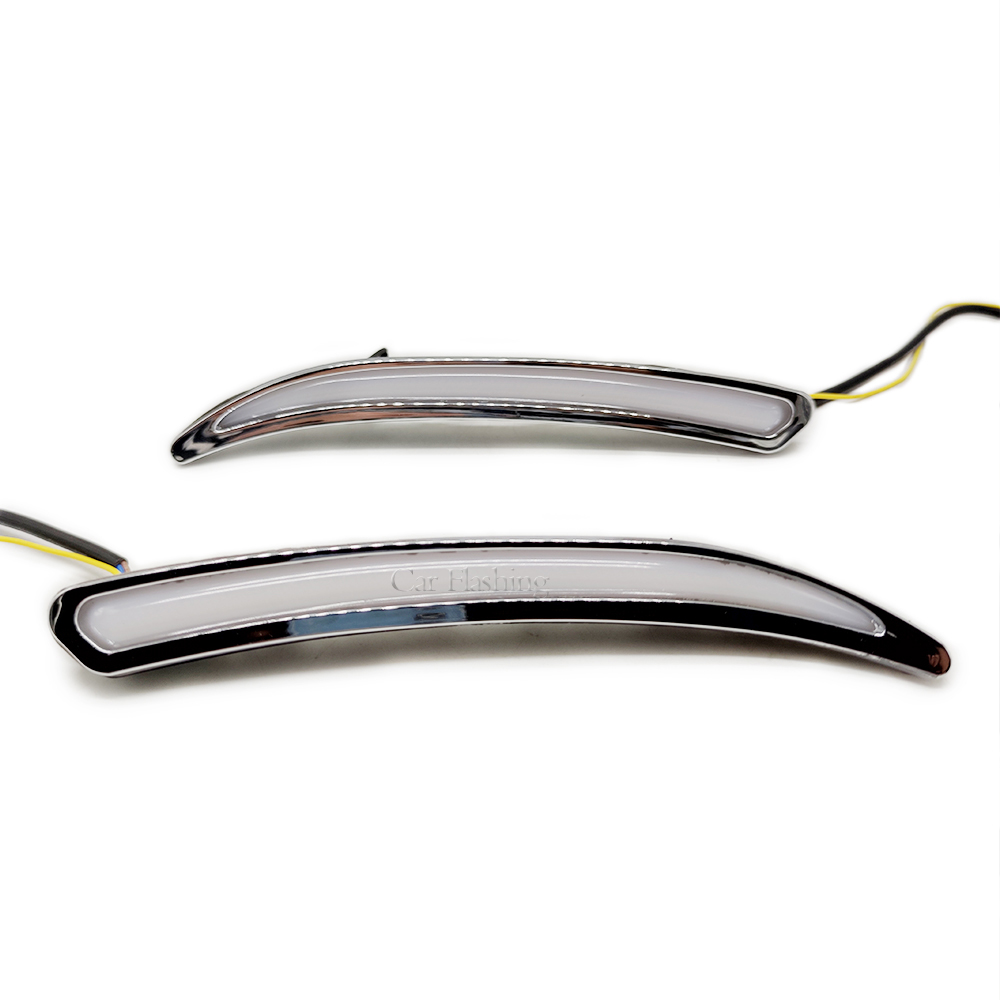 2PCS Car LED DRL For Buick Regal GS Opel Insignia 2010 2011 2012 2013 2014 2015 2016 Daytime Running Light with turn signal