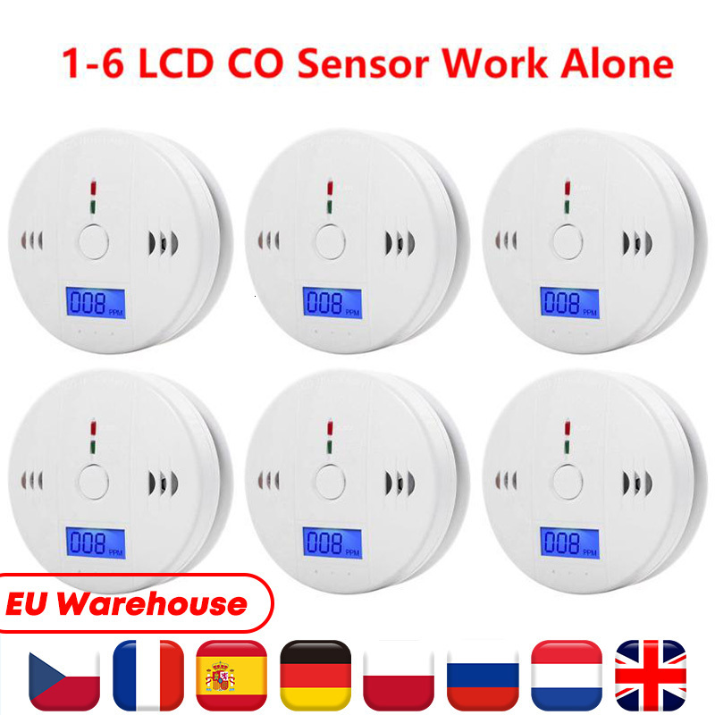 Other Home Garden 1 6 LCD CO Sensor Work Alone Built In 85dB Siren Sound Independent Carbon Monoxide Poisoning Warning Alarm Detector Kitchen 230824