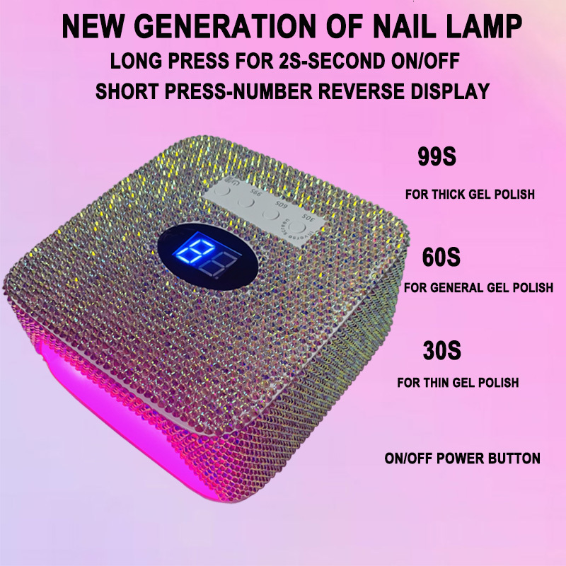 Nail Dryers Built-in Battery Rechargeable Nail UV Lamp with s 54W LED Display 9600mAh Cordless Nail Dryer with 3 Timer Setting 230824