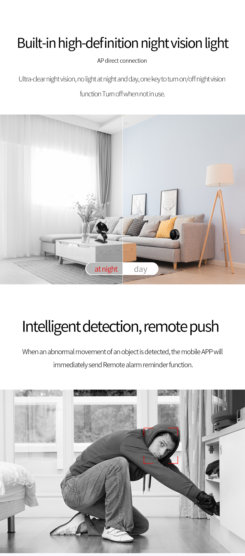 Weatherproof Cameras Camera wireless wifi HD 1080p IR night vision sports aerial p ography DV camera home 230823