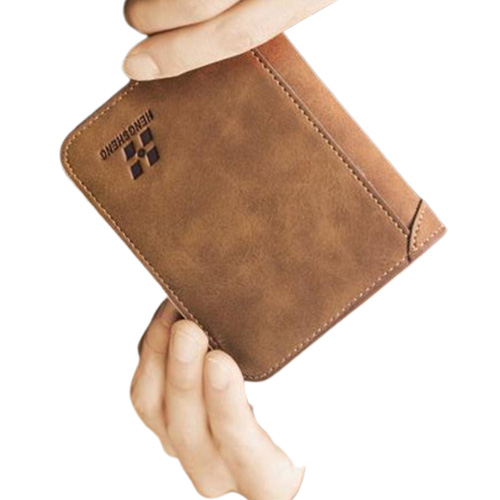 Vintage Designer Men Wallet Bifold Matte Leather Wallets Mens Small Trifold Purse Card Holder Money Bag Business Brand Wallet For