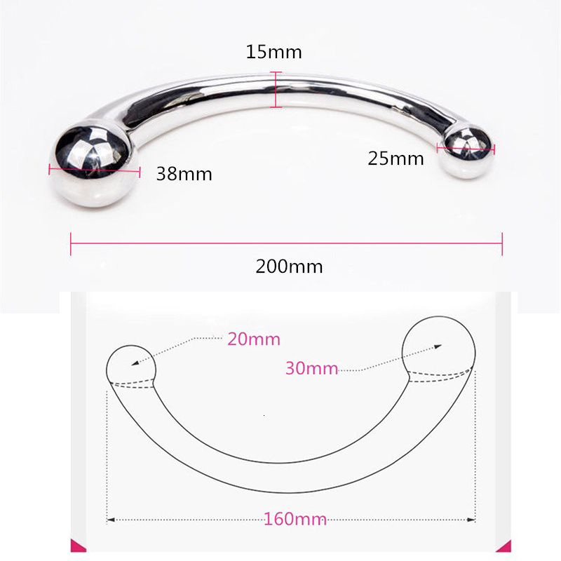 Briefs Panties Double Ended Stainless Steel G Spot Wand Massage Stick Pure Metal Penis PSpot Stimulator Anal Plug Dildo Sex Toy for Women Bdsm 230824