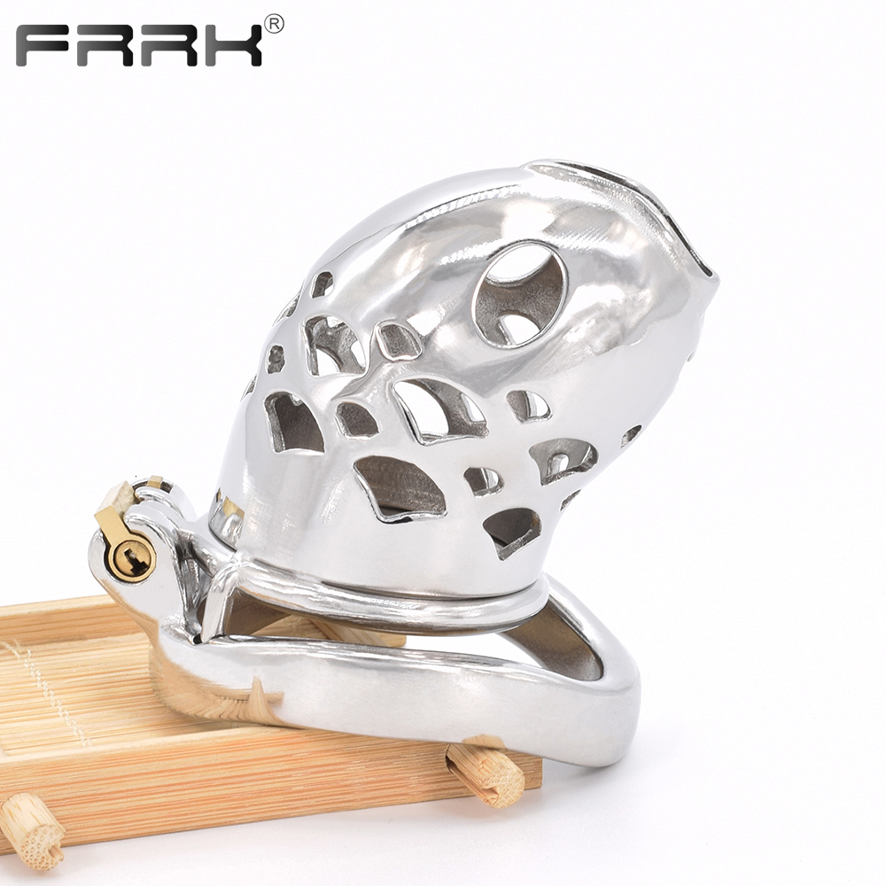 Cockrings Bdsm Penile Rings Metal Chastity Lock 37mm Fish Cock Cage for Male Bondage Belt Device Sissy Penis Ring Gay Sex Toy 230824