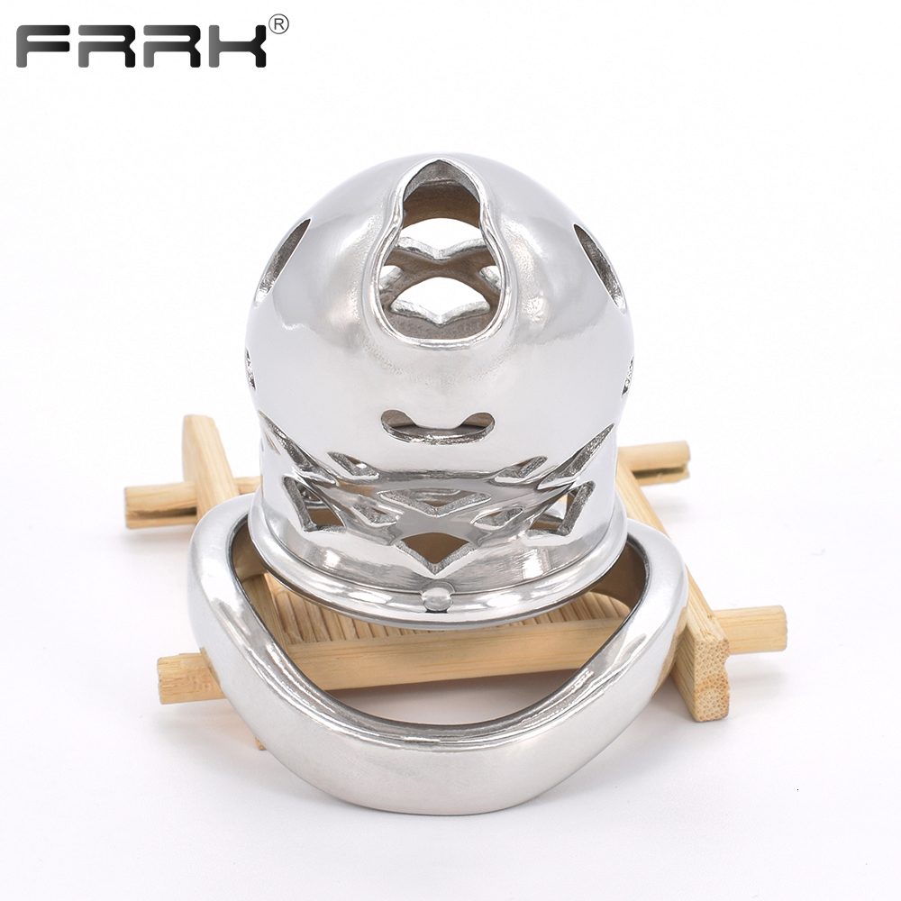 Cockrings Bdsm Penile Rings Metal Chastity Lock 37mm Fish Cock Cage for Male Bondage Belt Device Sissy Penis Ring Gay Sex Toy 230824
