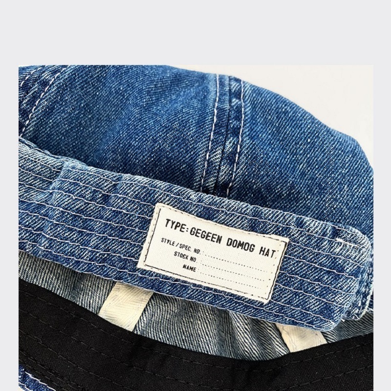 BeanieSkull Caps VACIGODEN Denim Dome Melon Brimless Beanie Cap Skull Sailor Cotton Mechanic Trendy Color Elastic Panels Docker Hat 230823