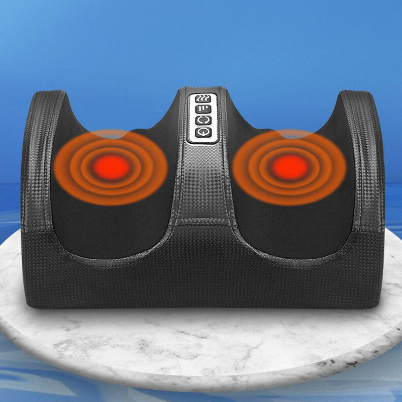 Foot Massager Electric Massage Shiatsu Health Care Therapy Relax Infrared Heating Body Heat Deep Muscles Kneading Roller Salud 230823
