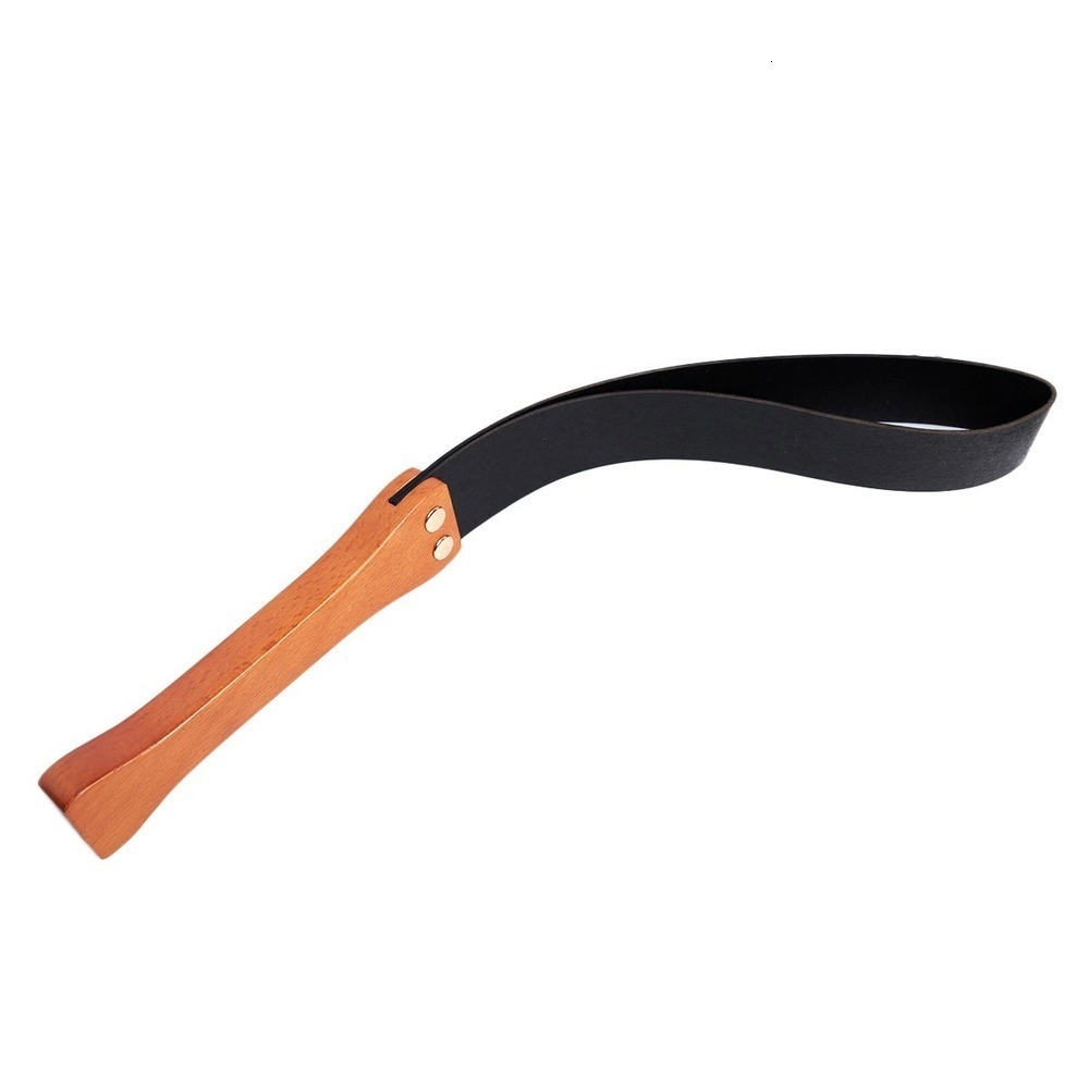 Adult Toys 51CM Wooden Handle Vintage Genuine Leather Whip Bdsm Spanking Paddle Flogger Bondage Sex for Woman Games 230824