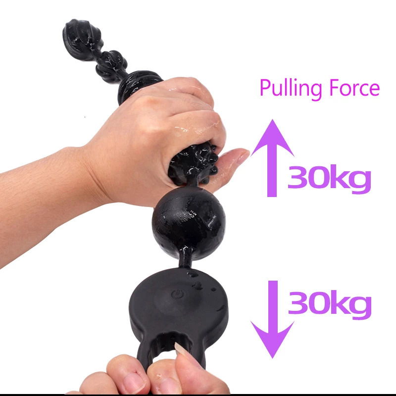 Briefs Panties 42cm Super Long Butt Plug with 3 Vibrating Anal BallsBeads Made of Silicone for Gay Men Women Couple Erotic Sex Games Play 230824