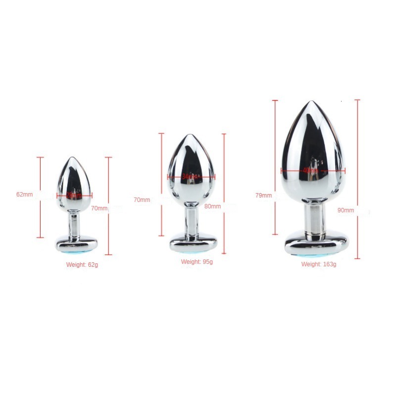 Briefs Panties Heart Shaped Metal Anal Plug Sex Toys Stainless Smooth Steel Butt Tail Crystal Jewelry Trainer for Women Man Dildo Gay 230824