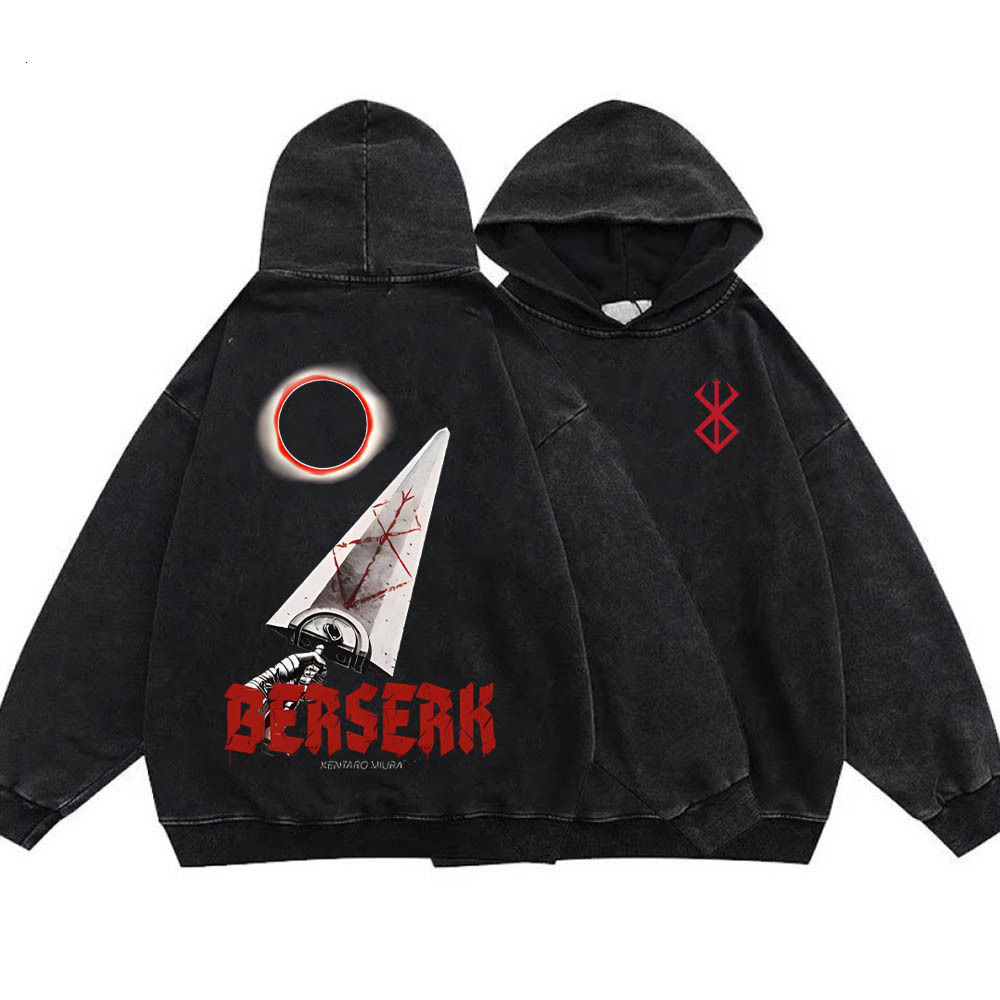 Men's Hoodies Sweatshirts Anime Casual Long Sleeve Sweater Oversized Berserk Hoodie Graphic Print Unisex Y2k Sweatshirt Guts Puck Top 230823