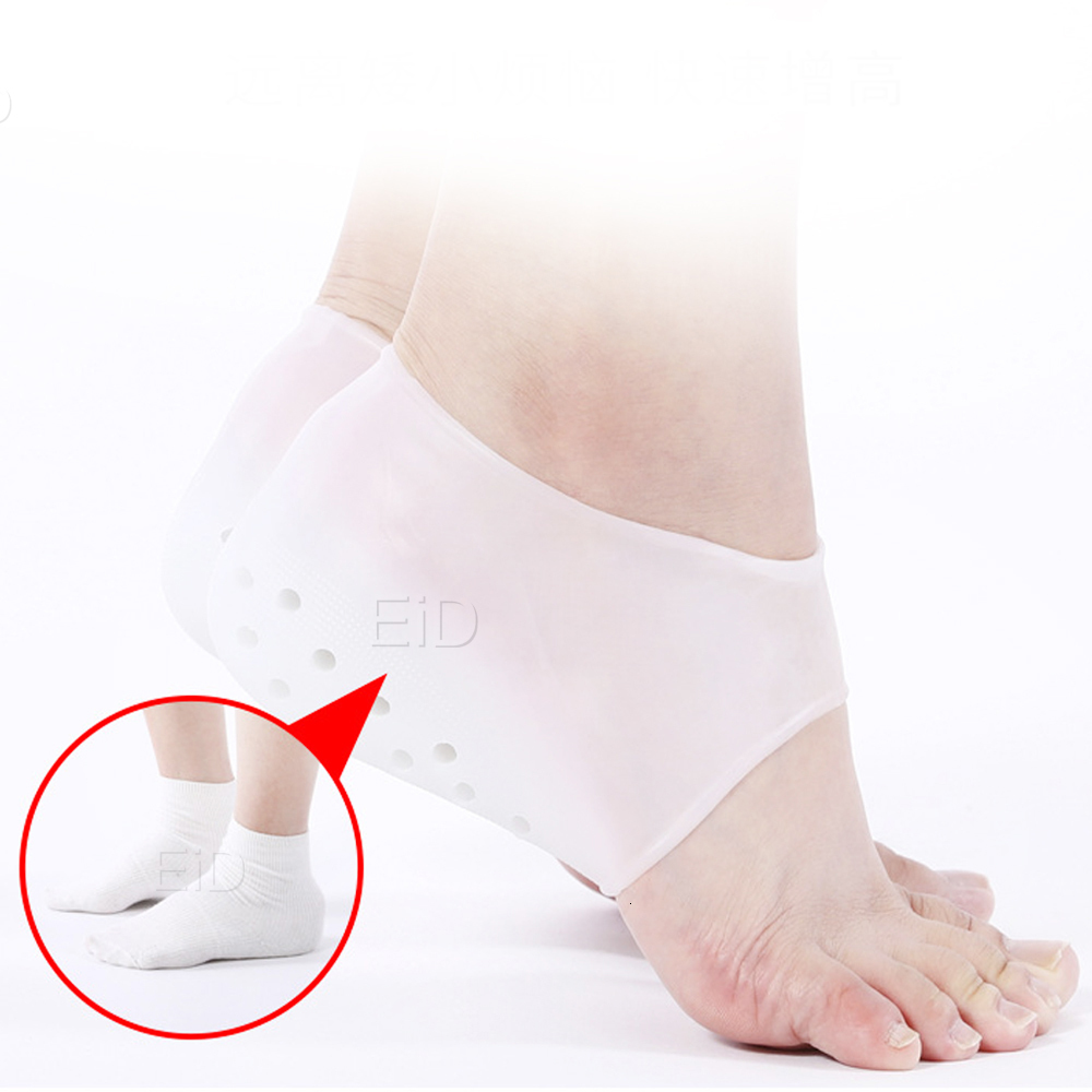 Shoe Parts Accessories Silicone Invisible Inner Height Insoles Lifting Increase Socks Outdoor Foot Protection Pad Men Women Heel Cushion Hidden Insole