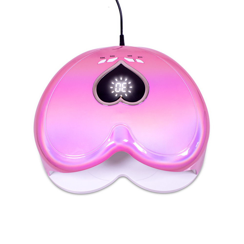 Nail Dryers High Power 96W RED Light LED Nail Lamp Heart Shape Gel UV Lamp Manicure Nail Polish Dryer Machine for Fast Drying All Gel Polish 230824