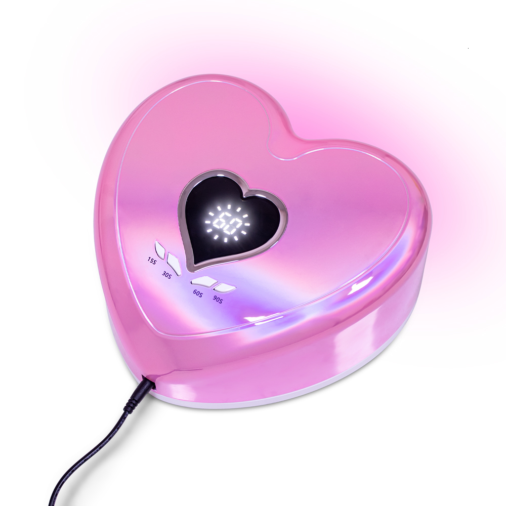 Nail Dryers High Power 96W RED Light LED Nail Lamp Heart Shape Gel UV Lamp Manicure Nail Polish Dryer Machine for Fast Drying All Gel Polish 230824