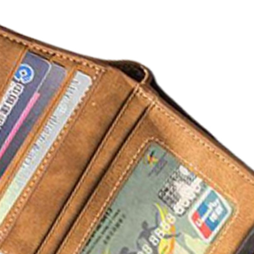 Vintage Designer Men Wallet Bifold Matte Leather Wallets Mens Small Trifold Purse Card Holder Money Bag Business Brand Wallet For