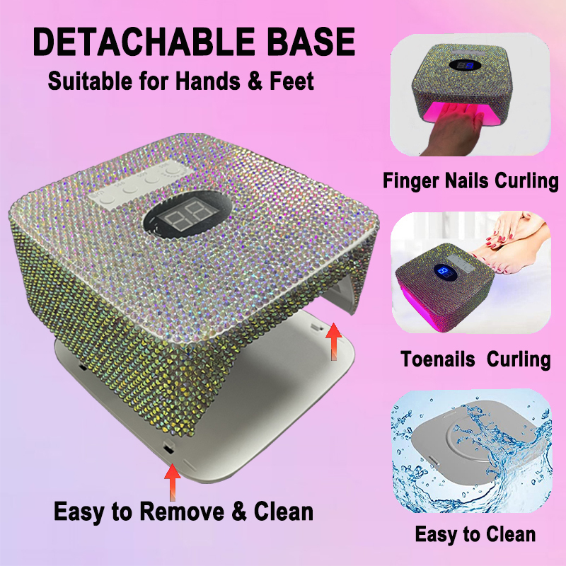 Nail Dryers Built-in Battery Rechargeable Nail UV Lamp with s 54W LED Display 9600mAh Cordless Nail Dryer with 3 Timer Setting 230824