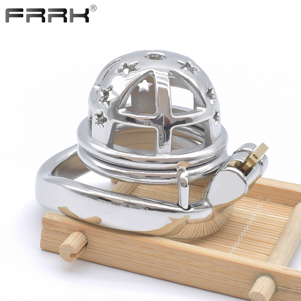 Cockrings BDSM Adults Sex Toys Small Chastity Cage for Men Metal Penis Ring Stainless Steel Male Bondage Device Belt Denial 230824