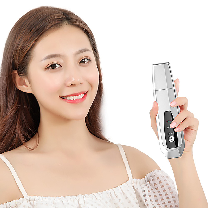 Ultrasonic Skin Scrubber Vibration Face Spatula Blackhead Remover Shovel Clean Cavitation Peeling Facial Lifting EMS Skin Care Treatment Leading IN Nu