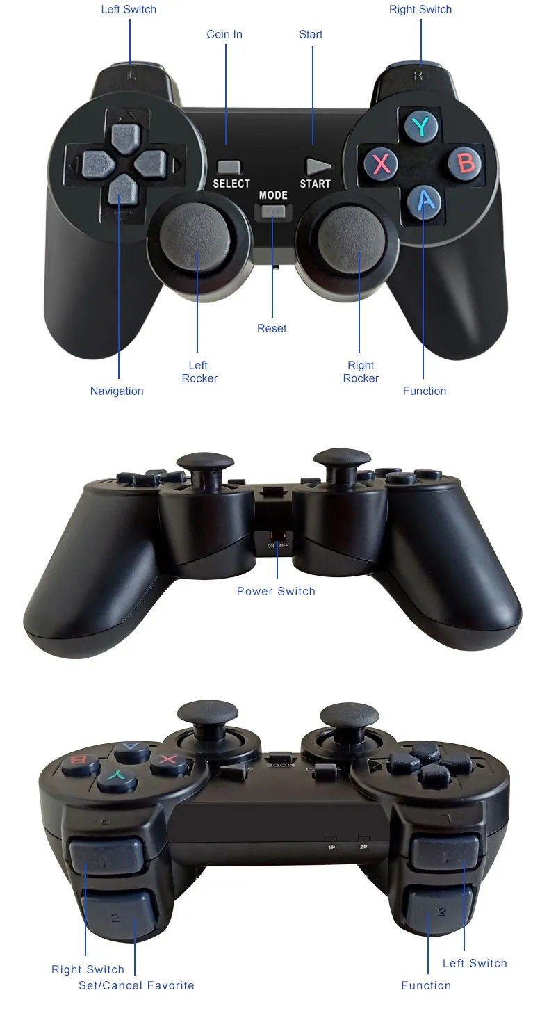 M8II M8 TV Video Game Console 2.4G Double Wireless Game Controller Stick 4K 20000 Retro Games 64GB with Joysticks For PS1/GBA Dropshipping