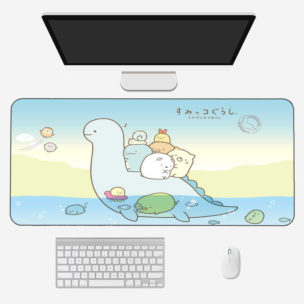 Mouse Pads Wrist Pink Sumikko Gurashi Mouse Pad Gabinete Gamer Table Gaming Accessories Keyboard Desk Mat Mousepad R230824
