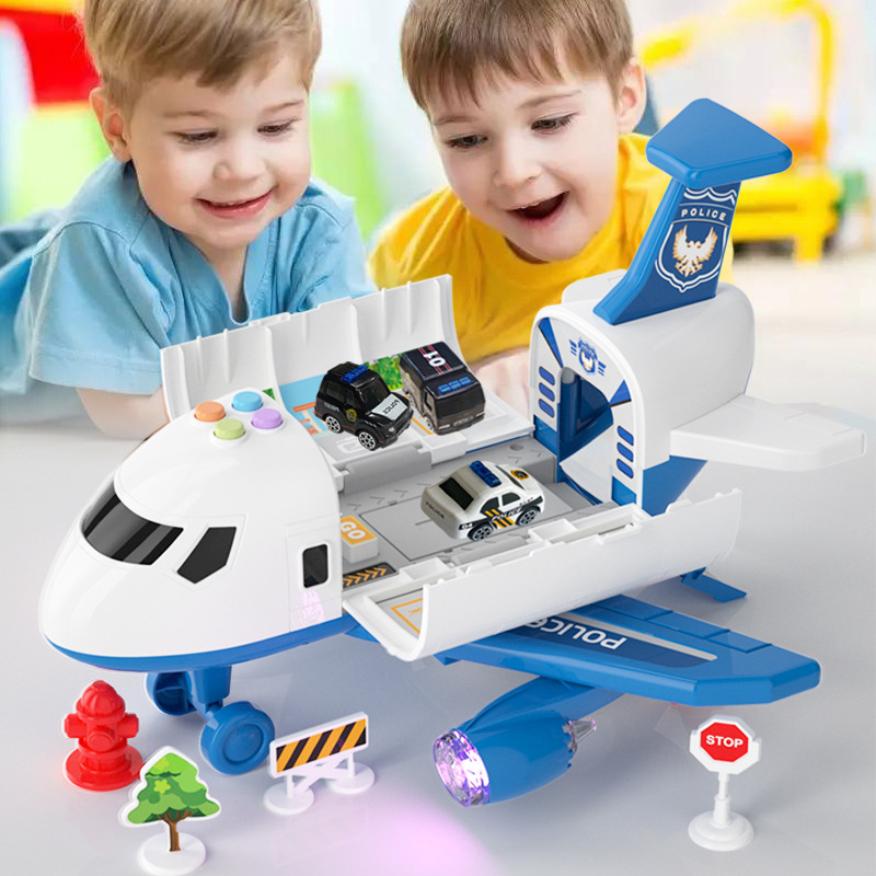 Lepin Brick Airplane Toy Music Story Simulation Airplane Inertia Airplane For Kid Build Block Aircraft Large Size Passenger Building Block Set Pl