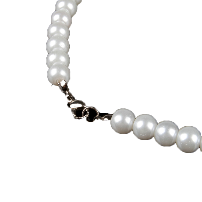 Classic Elegant White 75 mm Diameter Pearl Necklace for Women Men Girls Teens Wedding Banquet Necklaces Trend