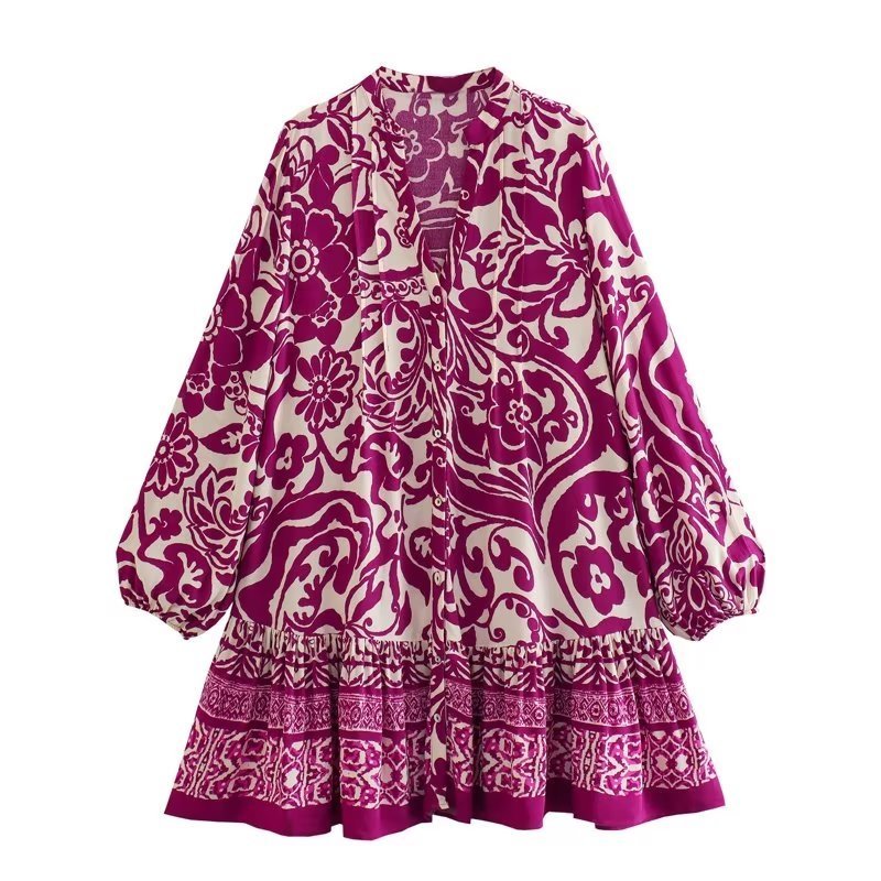 Basic Casual Dresses Spring And Summer Women Dress Ladies Slim Fashion Printing For High Street Female Clothes 230823